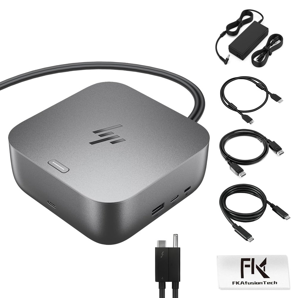HP Docking Station for Laptop Dual Monitor and Charging Bundle - HP Thunderbolt 4 Ultra 280W G6 Dock with 280W AC Adapter, HDMI & DP Cable & USB-C Cable