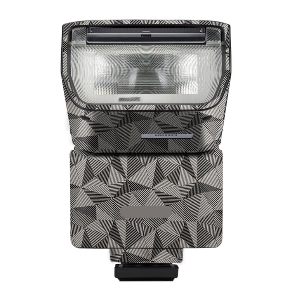 HVL F28RM Anti-Scratch Camera Flash Vinyl Wrap Skins Protector Coat Decals for Sony HVL F28RM Wraps Cover Sticker(Triangle Titanium)
