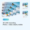 4k Action Camera,Thumb Body Camera with Waterproof Case,Wearable Video Recorder for Work,Cycling,Travel,Pet Walking (White) view 4