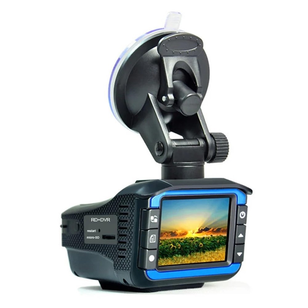 Auto Portable Radar Detectors with DVR Dash Cam Vehicle Speed Control Safety Voice Alarm 2in1 Radar Detection(8G)