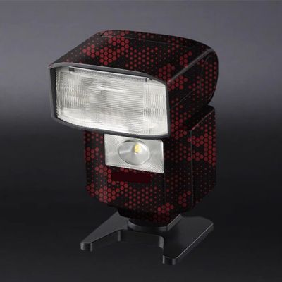 HVL-F45RM Anti-Scratch Skin Camera Flash Vinyl Wrap Protective Sticker for Sony HVL-F45RM Photography Accessories(Mamba Red)