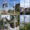 CHZDPP All-Weather Security Camera Pole with Lightning Rod, Outdoor Surveillance Pole for Ground, for House Door/Street/Bank/Hotel/Square/Construction Sites(236in (6m)) view 2