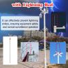 CHZDPP All-Weather Security Camera Pole with Lightning Rod, Outdoor Surveillance Pole for Ground, for House Door/Street/Bank/Hotel/Square/Construction Sites(236in (6m)) view 3
