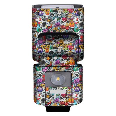 HVL-F45RM Anti-Scratch Skin Camera Flash Vinyl Wrap Protective Sticker for Sony HVL-F45RM Photography Accessories(Graffiti White)