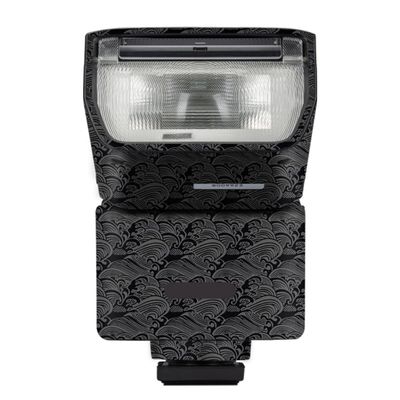 HVL F28RM Anti-Scratch Camera Flash Vinyl Wrap Skins Protector Coat Decals for Sony HVL F28RM Wraps Cover Sticker(Wave Black)
