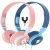 Kids Headphones for School, Ages 6+, 2 Pack with Splitter, Safe 98dB Volume, Fun Colors, Perfect for Sharing at Home, Travel & Classroom, Blue view 1