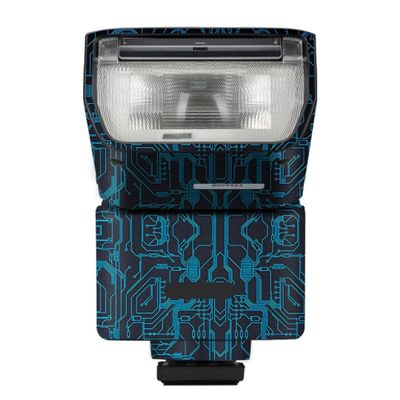 HVL F28RM Anti-Scratch Camera Flash Vinyl Wrap Skins Protector Coat Decals for Sony HVL F28RM Wraps Cover Sticker(Circuit Blue)