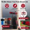 3.6-11M Window Cleaning Pole with Extension Pole, Telescopic Window Washing Equipment for Conservatory Roofs Solar Panels and Glass, Convenient Kit for Home and Commercial(35cm Bruch,7.2M) view 3