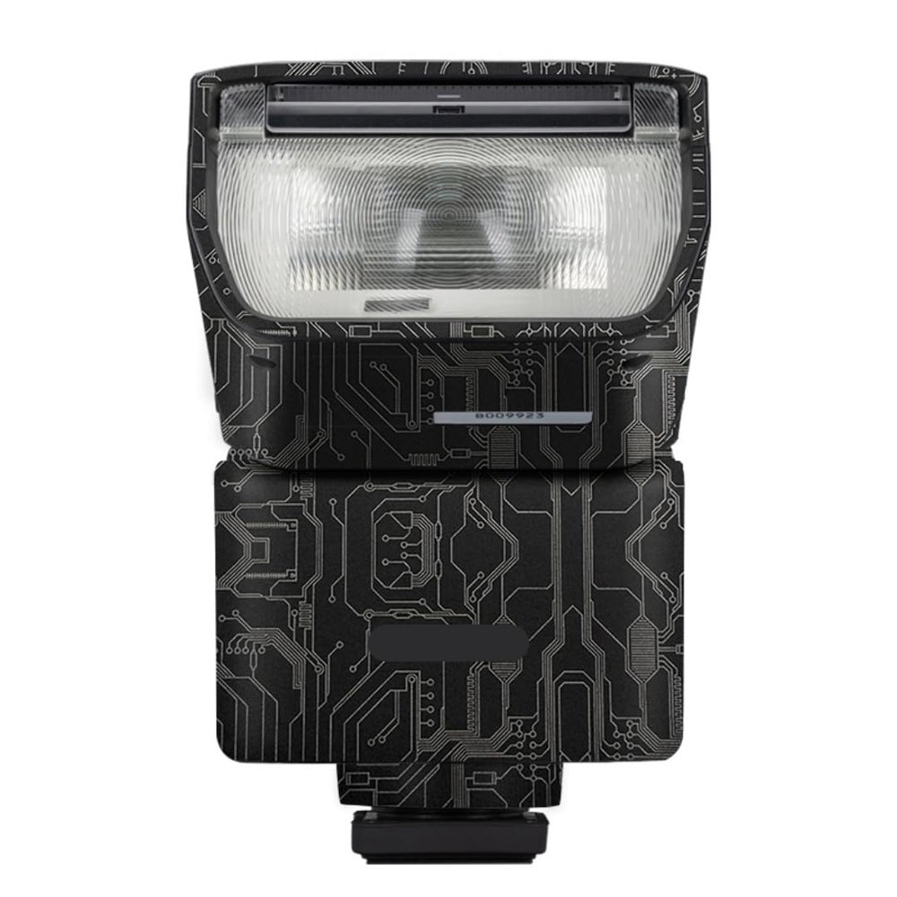 HVL F28RM Anti-Scratch Camera Flash Vinyl Wrap Skins Protector Coat Decals for Sony HVL F28RM Wraps Cover Sticker(Circuit Titanium)