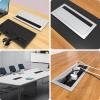 Aluminum Alloy Desktop Cord Organizers Featuring Quiet Closures Technology and Integrated Power Outlet Compatibility Desktop Cable Organizers with Socket view 2