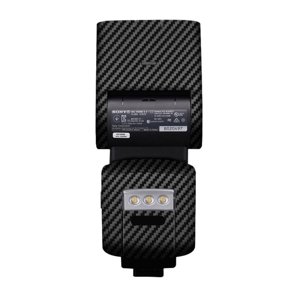 HVL-F60RM Anti-Scratch Vinyl Film Protective Coat Camera Flash Sticker Wrap Film Body Protector Decal Skin for Sony HVL-F60RM(Carbon Fiber Black)