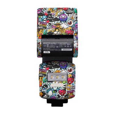 HVL-F60RM Anti-Scratch Vinyl Film Protective Coat Camera Flash Sticker Wrap Film Body Protector Decal Skin for Sony HVL-F60RM(Graffiti White)
