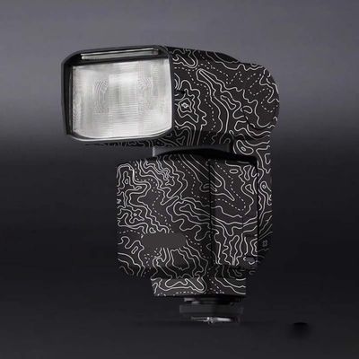 HVL-F60RM2 Anti-Scratch Camera Flash Sticker Coat Wraps Vinyl Film for Sony HVL F60RM II Protective Coat Decal Skin HVL-F60RMII(Contour Black White)