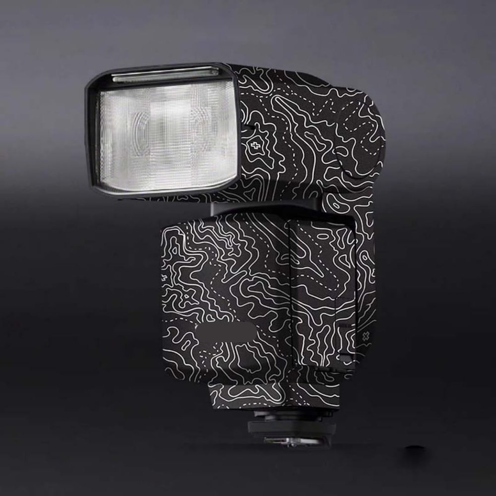 HVL-F60RM2 Anti-Scratch Camera Flash Sticker Coat Wraps Vinyl Film for Sony HVL F60RM II Protective Coat Decal Skin HVL-F60RMII(Contour Black White)
