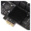 bodateng 20 Port PCI-E SATA3.0 PCI-E 1X PCI 3.0 GEN3 Expansion Card 6Gbps Converter Adapter for ASM1166 Adapter Accessories(X1 to 16 Port SATA) view 3