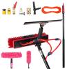 3.6-11M Window Cleaning Pole with Extension Pole, Telescopic Window Washing Equipment for Conservatory Roofs Solar Panels and Glass, Convenient Kit for Home and Commercial(35cm Bruch,5.4M) view 1