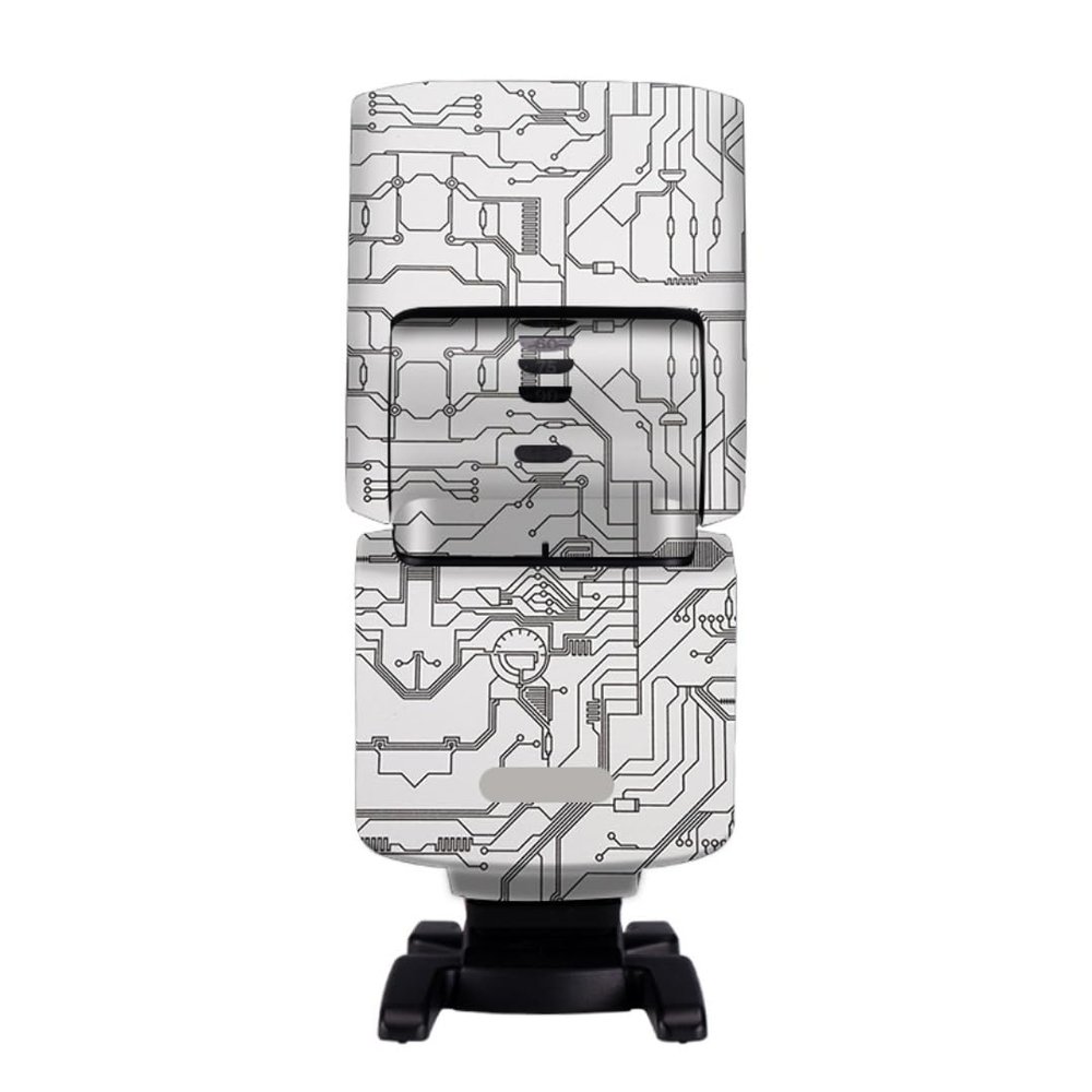 for Sony HVL-F46RM Camera Flash Strobe Skin Vinyl Wrap Film Protective Sticker Protector Coat Photography Accessories HVL-F46RM(Circuit White)