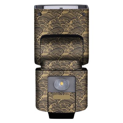 HVL-F45RM Anti-Scratch Skin Camera Flash Vinyl Wrap Protective Sticker for Sony HVL-F45RM Photography Accessories(Wave Gold)