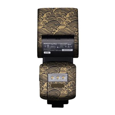 HVL-F60RM Anti-Scratch Vinyl Film Protective Coat Camera Flash Sticker Wrap Film Body Protector Decal Skin for Sony HVL-F60RM(Wave Gold)