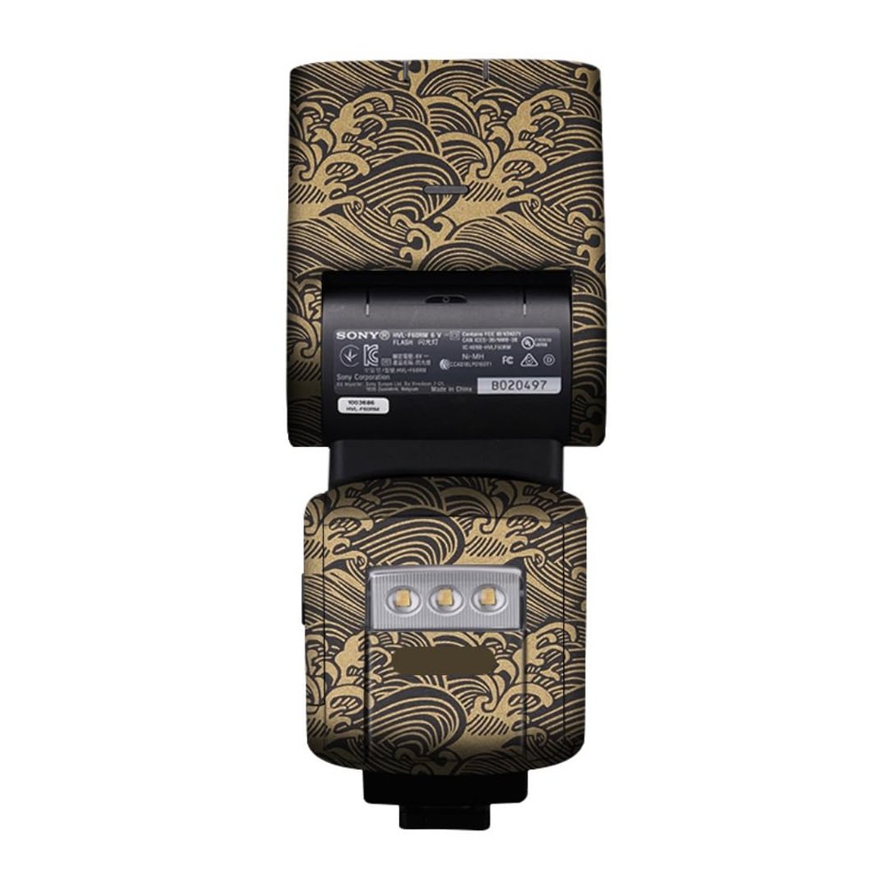 HVL-F60RM Anti-Scratch Vinyl Film Protective Coat Camera Flash Sticker Wrap Film Body Protector Decal Skin for Sony HVL-F60RM(Wave Gold)