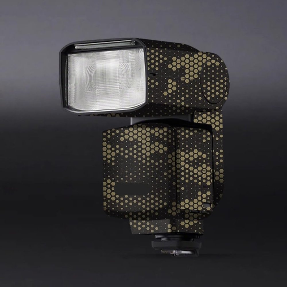 HVL-F60RM2 Anti-Scratch Camera Flash Sticker Coat Wraps Vinyl Film for Sony HVL F60RM II Protective Coat Decal Skin HVL-F60RMII(Mamba Gold)