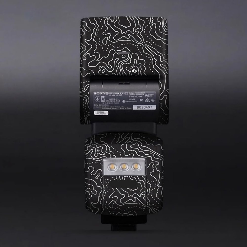 HVL-F60RM Anti-Scratch Vinyl Film Protective Coat Camera Flash Sticker Wrap Film Body Protector Decal Skin for Sony HVL-F60RM(Contour Black White)