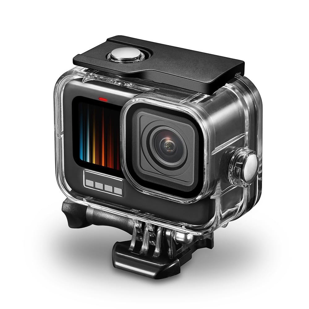 Hero 13 Water Proof case, Case for Gopro Hero 13/12/11/10/9, 196FT/60M Anti-Fog Underwater Housing Cage Supports Deep Diving Scuba Snorkeling Swimming Shell Accessories (Hero 13/12/11/10/9 Black)