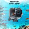 Hero 13 Water Proof case, Case for Gopro Hero 13/12/11/10/9, 196FT/60M Anti-Fog Underwater Housing Cage Supports Deep Diving Scuba Snorkeling Swimming Shell Accessories (Hero 13/12/11/10/9 Black) view 3