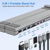 8-in-1 Laptop Docking Station with Adjustable Stand SD/TF Card Slots Fast Charging 4K USB-C PD Aluminum Alloy Portable for Work and Travel view 2
