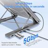 8-in-1 Laptop Docking Station with Adjustable Stand SD/TF Card Slots Fast Charging 4K USB-C PD Aluminum Alloy Portable for Work and Travel view 3