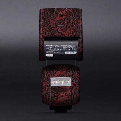 HVL-F60RM Anti-Scratch Vinyl Film Protective Coat Camera Flash Sticker Wrap Film Body Protector Decal Skin for Sony HVL-F60RM(Wave Red)