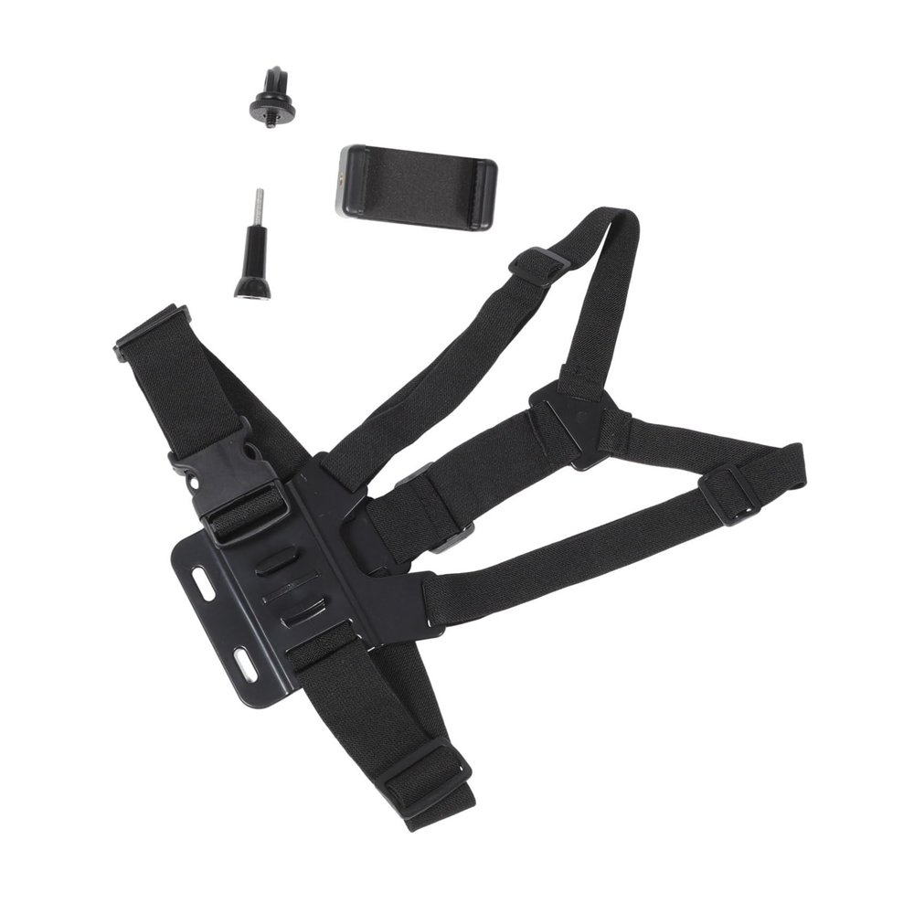 POPETPOP Adjustable Sports Camera Chest Strap Belt with Quick Slot Polyester Abs Material Stable Shake Fixing Harness for Outdoor Photography Use