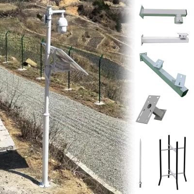 CHZDPP Metal Pole Bracket for Security Camera, Universal Security Camera Mounting Pole for Dome/P-T-Z/C-C-T-V Cameras, with Installation Accessories(138in/3.5m)