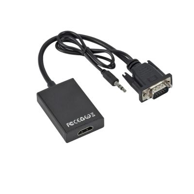 RYEAZIQI BGGQGG 1080P HD Vga to Hdmi with 3.5mm Audio Cable Vga to Hdmi Adapter for PCProjector Ps4 Laptop to HDTV Video Audio Converter