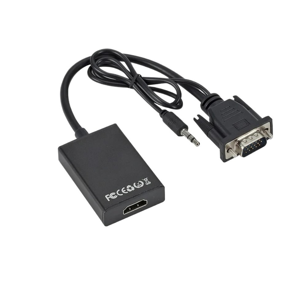 RYEAZIQI BGGQGG 1080P HD Vga to Hdmi with 3.5mm Audio Cable Vga to Hdmi Adapter for PCProjector Ps4 Laptop to HDTV Video Audio Converter
