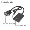 RYEAZIQI BGGQGG 1080P HD Vga to Hdmi with 3.5mm Audio Cable Vga to Hdmi Adapter for PCProjector Ps4 Laptop to HDTV Video Audio Converter view 2