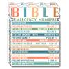 (3Pcs) Bible Emergency Numbers Sticker Christian Inspirational Decals Decorate Books Laptop Phone Water Bottles Kindles Tumbler Waterproof Vinyl Stickers 2,5 x 3 Inch view 1