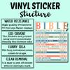 (3Pcs) Bible Emergency Numbers Sticker Christian Inspirational Decals Decorate Books Laptop Phone Water Bottles Kindles Tumbler Waterproof Vinyl Stickers 2,5 x 3 Inch view 3