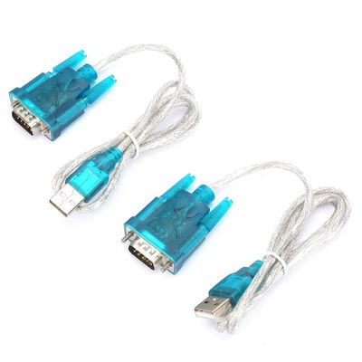 Beufee USB to Serial Adapter, 2Pcs HL 340 DB 9 RS232 Adapter 9 Pin Serial Cable