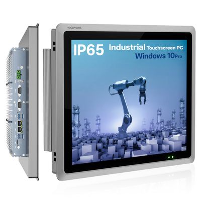 NORQIN 15 inch Industrial Fanless Embedded Panel PC,Capacitive Industrial Touch Screen Panel Computer,IP65 All-in-One Computer,Windows 10 pro,for Automation,Kiosk,Monitoring(J6412,8G+256G)