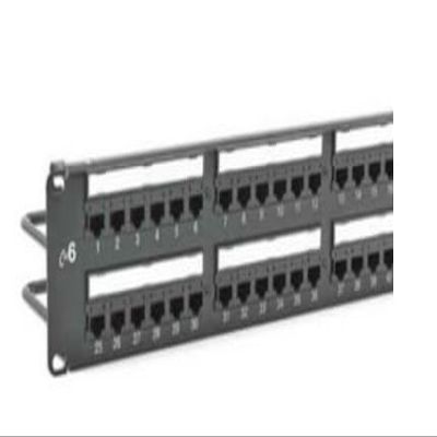 HP624 Cat 6A Patch Panel, 24-Port, 1U, T568A/B Universal Wiring, Black