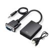 RYEAZIQI 1080P VGA to HDMI Converter Adapter with USB Power & 3.5mm Audio - Male to Female for PC Laptop TV Projector Computer Display view 1
