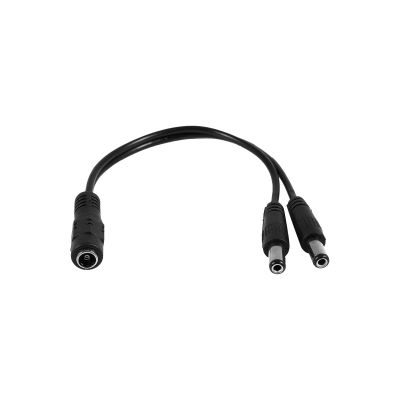 RYEAZIQI 5.5x2.1mm 1 to 2 M/F DC Power Splitter Cable for Security CCTV Camera