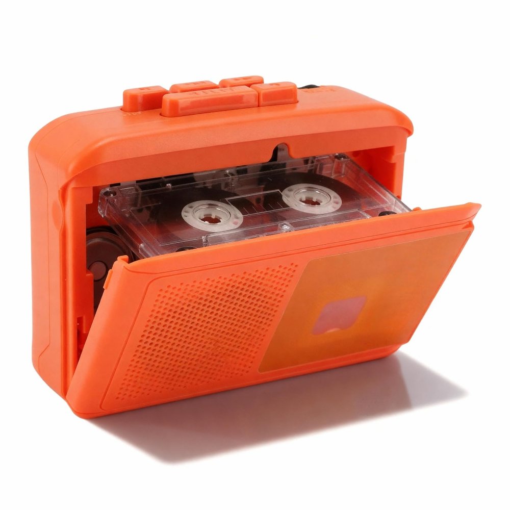 LAISANIM Portable Cassette Player Tape Recorder, Built in Speaker, 3.5mm Headphone Jack, Requires 2 AA Batteries Not Included.