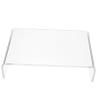 DIYEAH Acrylic Computer Monitor Riser Stand Stable Desk Organizer for Laptop and Screen Small Transparent Desktop Riser with Keyboard Storage Ergonomic Eye Level Height for Office and view 1