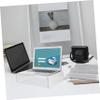 DIYEAH Acrylic Computer Monitor Riser Stand Stable Desk Organizer for Laptop and Screen Small Transparent Desktop Riser with Keyboard Storage Ergonomic Eye Level Height for Office and view 2