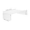 DIYEAH Acrylic Computer Monitor Riser Stand Stable Desk Organizer for Laptop and Screen Small Transparent Desktop Riser with Keyboard Storage Ergonomic Eye Level Height for Office and view 3