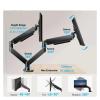 BEISHI 14-34in Dual Monitor Bracket Ergonomic Adjustable Dual Screen Bracket Protect Cervical Computer Heighten Shelf Load2-10kg(Black) view 2