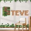 AdesiivoStudio Custom Pixel Name Wall Decal - Personalized Gaming Style Bedroom Decor for Kids - Block-Themed Vinyl Sticker for Boys or Girls Room - Peel and Stick Playroom Wall Art with Name Design view 2
