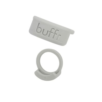 Buffr Smart Ring Protector  Silicone Ring Guards Compatible with Oura, Superhuman, RingConn & More Bands  Slim Fit, Sensor-Friendly Smart Ring Cover for Workout, Work & Daily Wear (Grey, Size 13)